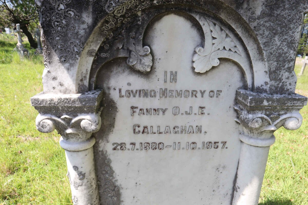 CALLAGHAN Fanny O.J.E. 1880-1957
