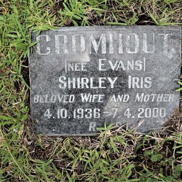 CROMHOUT Shirley Iris nee EVANS 1936-2000