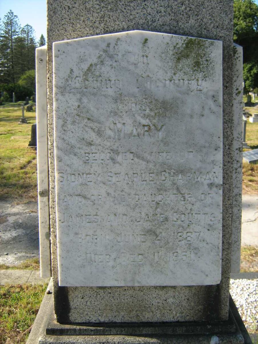 CHAPMAN Mary 1887-1951