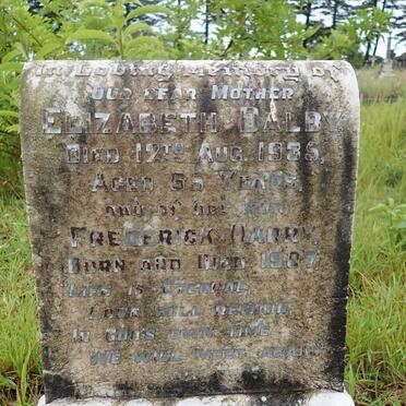 DALBY Elizabeth -1935 :: DALBY Frederick Harry 1907-1907