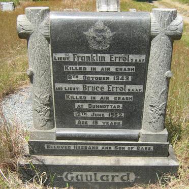 GAYLARD Franklin Errol -1942 :: GAYLARD Bruce Errol -1962