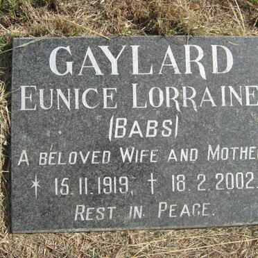 GAYLARD Eunice Lorraine 1919-2002
