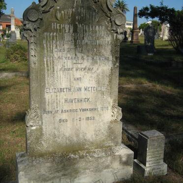 HAVERNICK Henry William -1911 &amp; Elizabeth Ann Metcalfe 1868-1959