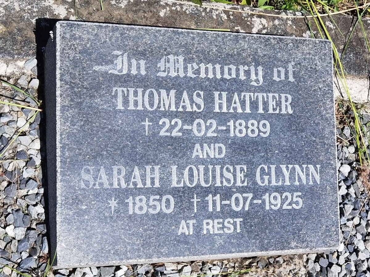 HATTER Thomas -1889 &amp; Sarah Louise GLYNN 1850-1925