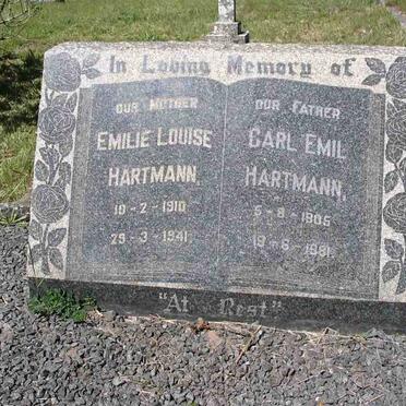 HARTMANN Carl Emil 1905-1981 &amp; Emilie Louise 1910-1941