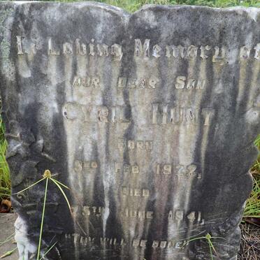 HUNT Cyril 1922-1941