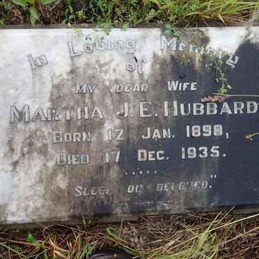 HUBBARD Martha J.E. 1898-1935