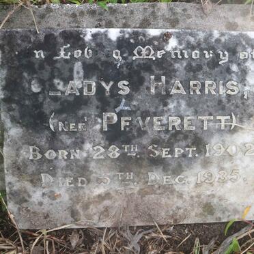 HARRIS Gladys nee PEVERETT 1902-1935