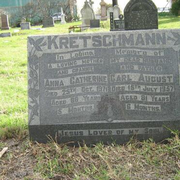 KRETSCHMANN Carl August -1957 :: Anna Catherine -1971