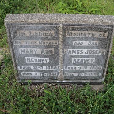 KENNEY James Joseph 1866-1933 &amp; Mary Ann 1885-1941