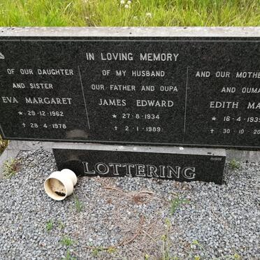 LOTTERING James Edward 1934-1989 &amp; Edith May 1935-2013 :: LOTTERING Eva Margaret 1962-1978