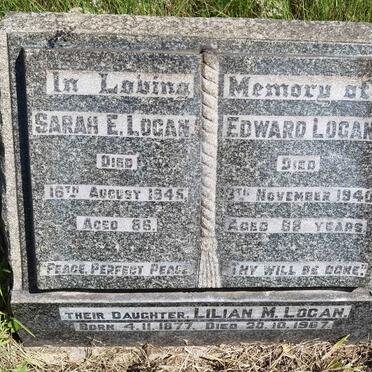 LOGAN Edward -1940 &amp; Sarah E. -1945 :: LOGAN Lilian M. 1877-1967