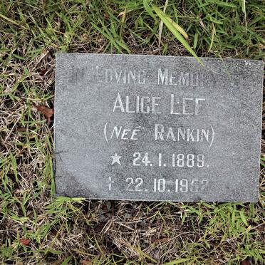 LEE Alice nee RANKIN 1889-1952