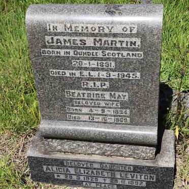 MARTIN James 1851-1945 &amp; Beatrice May 1894-1969 :: LEVITON Alicia Elizabeth 1928-1982