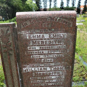 MEREDITH William Thomas -1931 &amp;  Emma Emily -1938