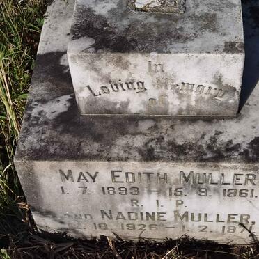 MULLER May Edith 1893-1961 :: MULLER Nadine 1926-1971