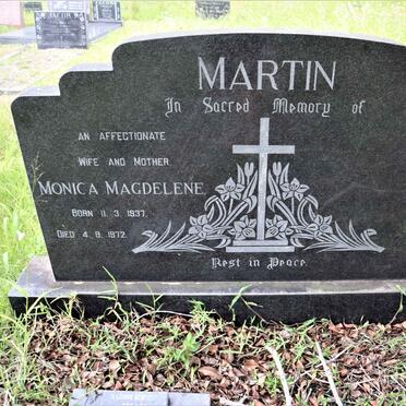 MARTIN Monica Magdelene 1937-1972