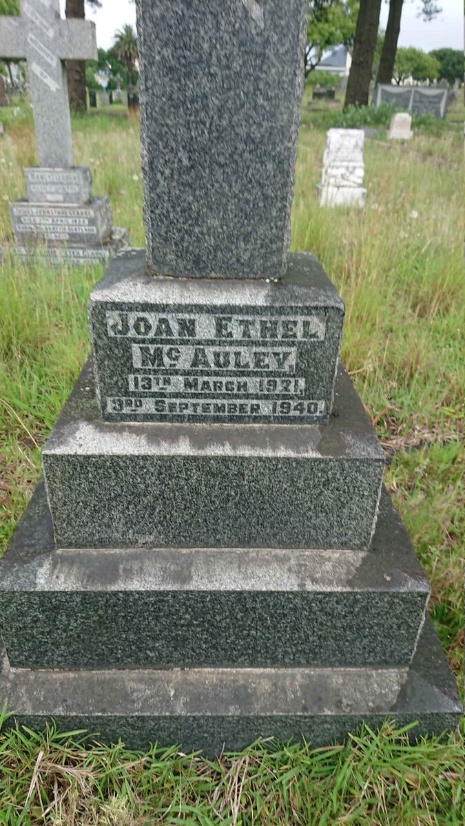 MCAULEY Joan Ethel 1921-1940