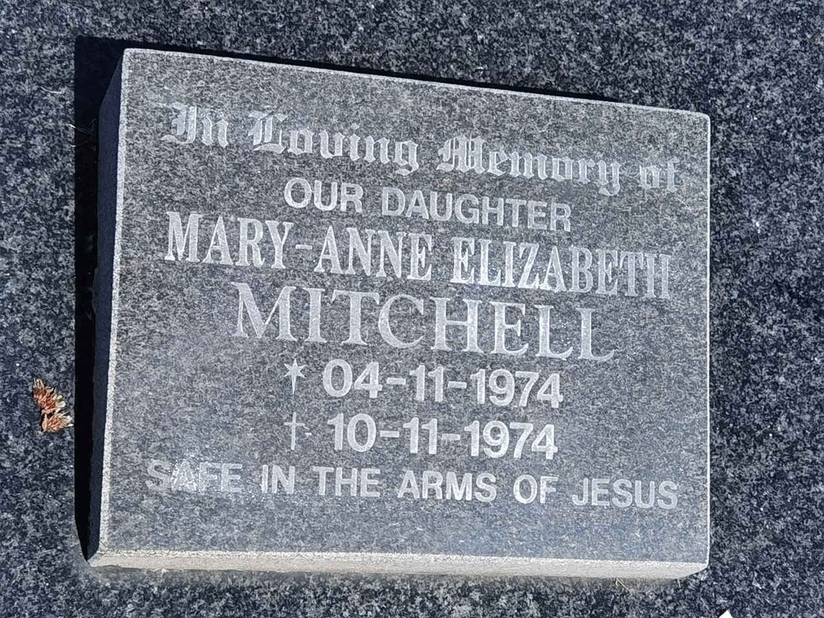 MITCHELL Mary-Anne Elizabeth 1974-1974