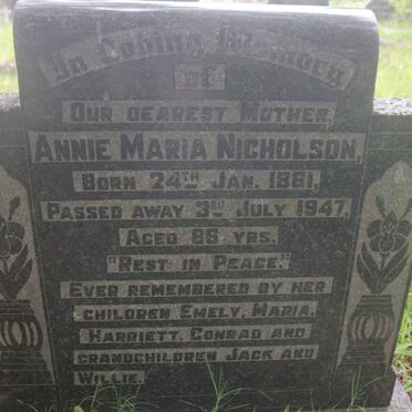 NICHOLSON Annie Maria 1861-1947