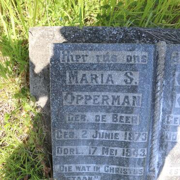 OPPERMAN Christian R. 1852-1922 &amp; Maria S. DE BEER 1873-1943