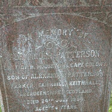 PATTERSON Alexander -1904