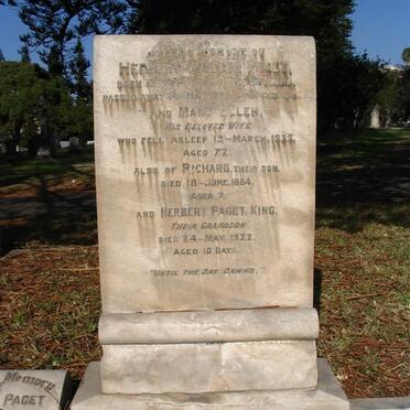 PAGET Herbert Walter -1921 &amp; Mary Ellen -1922 