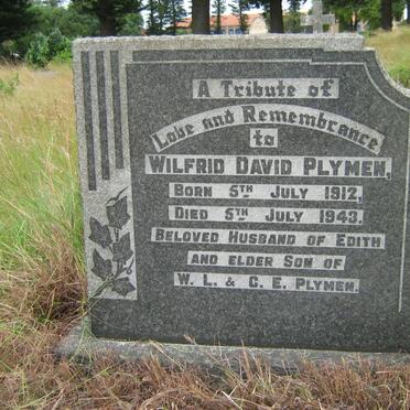 PLYMEN Wilfred David 1912-1943