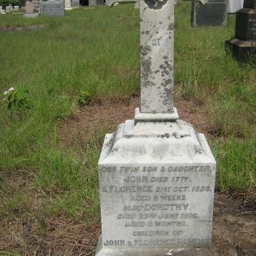 RAMSAY John 1898-1898 :: RAMSAY Florence 1898-1898 :: RAMSAY  Dorothy 1904-1905