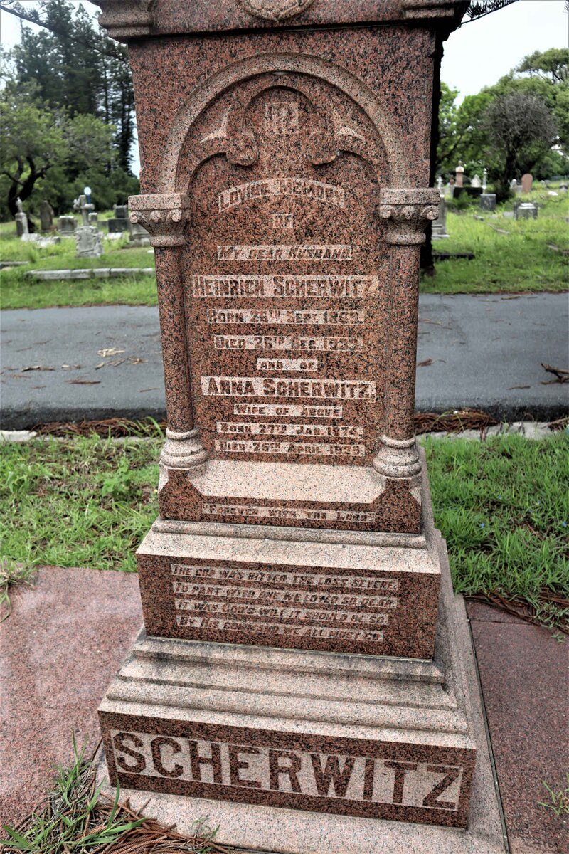 SCHERWITZ Heinrich 1869-1939 &amp; Anna 1874-1939