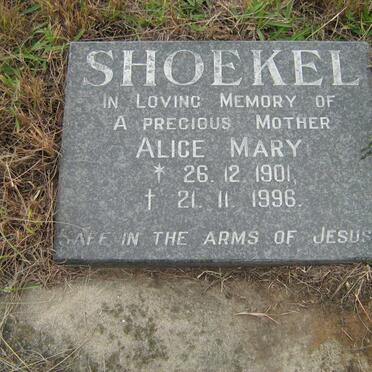 SHOEKEL Alice Mary 1901-1996