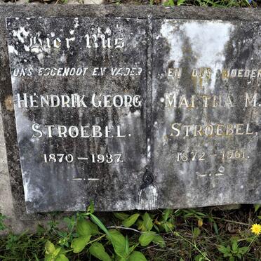 STROEBEL Hendrik Georg 1870-1937 &amp; Martha M. 1872-1961