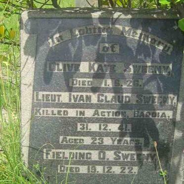 SWEENY Olive Kate -1926 :: SWEENY Ivan Claud -1941 :: SWEENY Fielding O. -1922