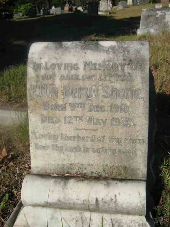 SHONE Ettie Beryl 1910-1925