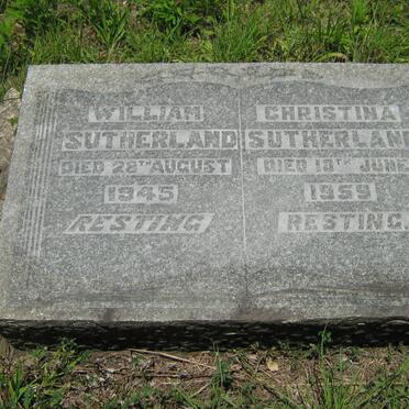 SUTHERLAND William -1945 &amp; Christina -1959