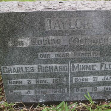 TAYLOR Charles Richard 1881-1948 &amp; Minnie Florence 1888-1951