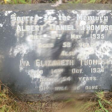 THOMPSON Albert Daniel -1935 &amp; Iva Elizabeth -1937