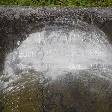 TAPSON W.H. 1856-1940