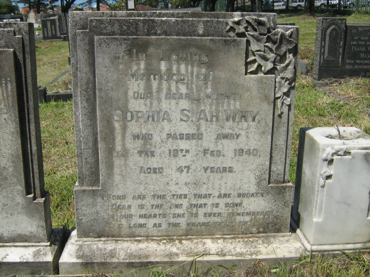 WHY Sophia S., Ah  -1940