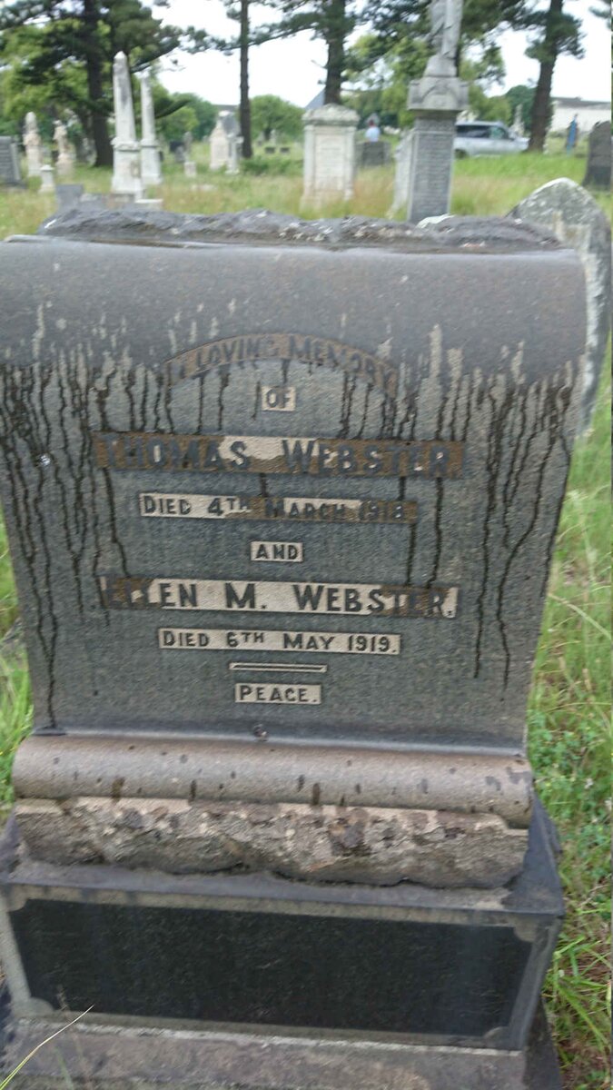 WEBSTER Thomas -1918 &amp; Ellen M. -1919