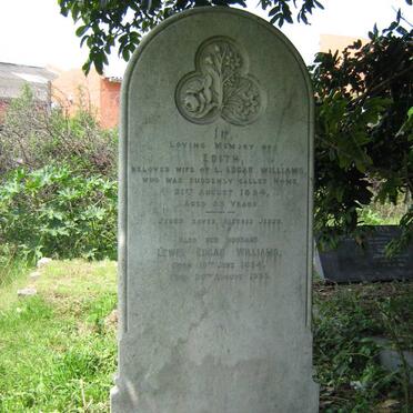 WILLIAMS Lewis Edgar 1854-1935 &amp; Edith -1894