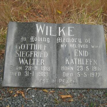 WILKE Gotthilf Siegfried Walter 1918-1989 &amp; Enid Kathleen 1918-1972