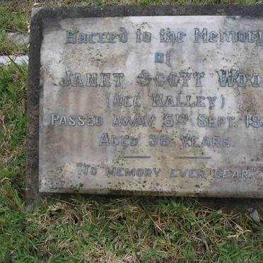 WOOD Janet Scott nee HALLEY -1930