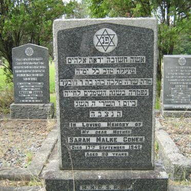 COHEN Sarah Malke -1942 