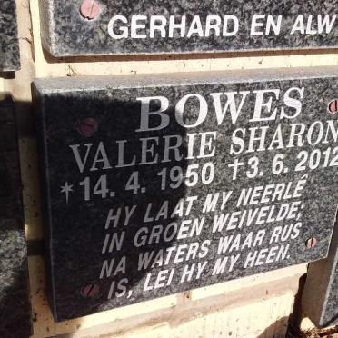 BOWES Valerie Sharon 1950-2012