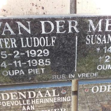 MERWE Pieter Ludolf, van der 1929-1985 &amp; Susanna Caterina 1928-1993