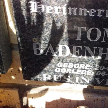 BADENHORST Tom 1924-2015