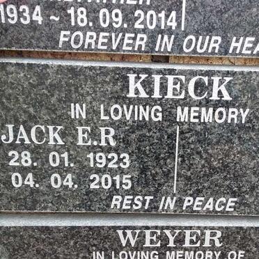 KIECK Jack E.R. 1923-2015