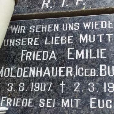 MOLDENHAUER Frieda Emilie nee BUSS 1907-1997