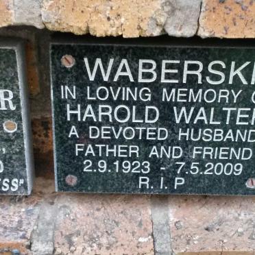 WABERSKI Harold Walter 1923-2009